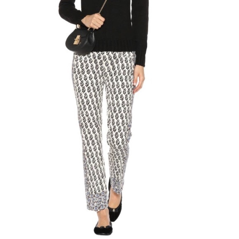 Tory Burch Reya Cropped Straight Leg Jeans